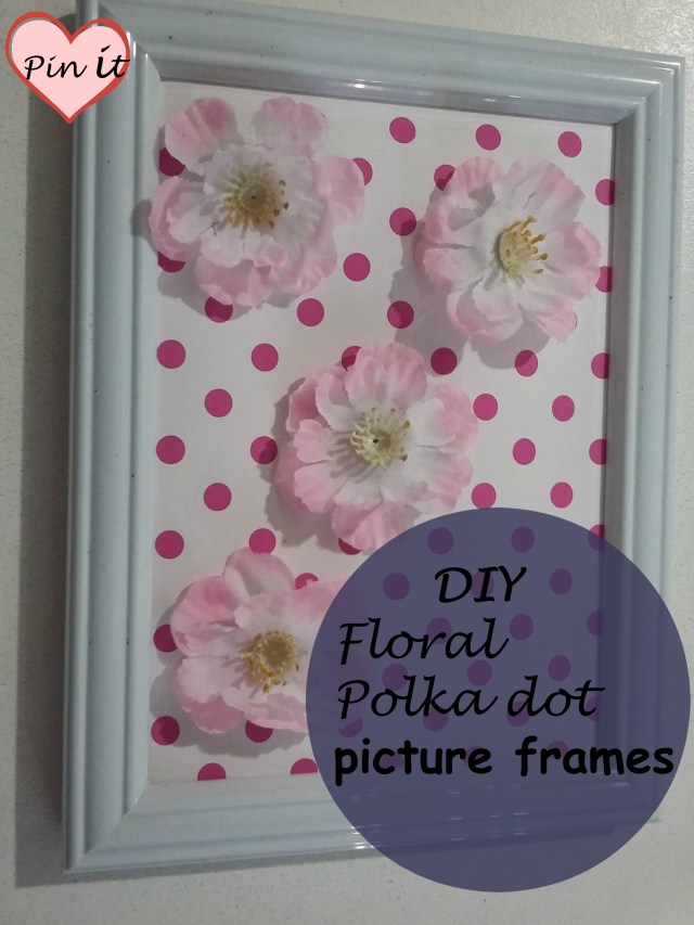 DIY Floral Polka dot frames